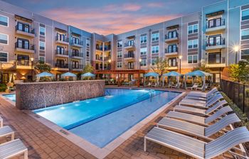 sparkling pool at Inwood Apartments in Dallas, TX